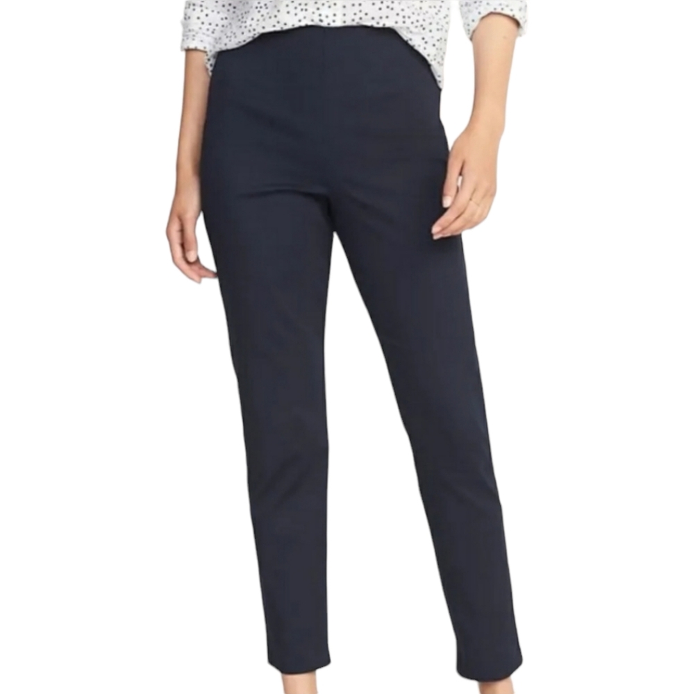 High waisted super skinny ankle pants- navy blue